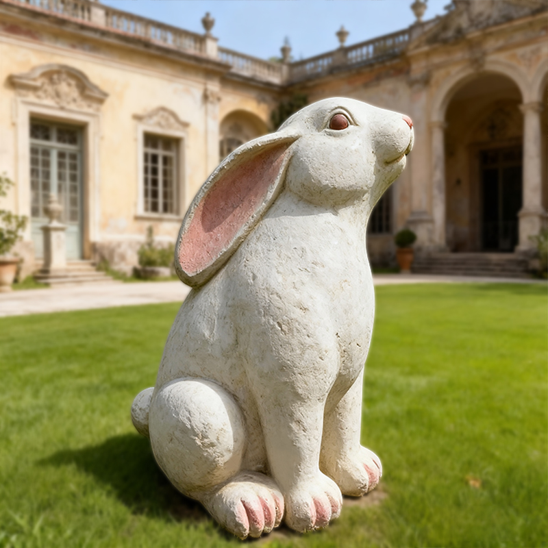 মার্বেল প্রাণী খরগোশের ভাস্কর্য