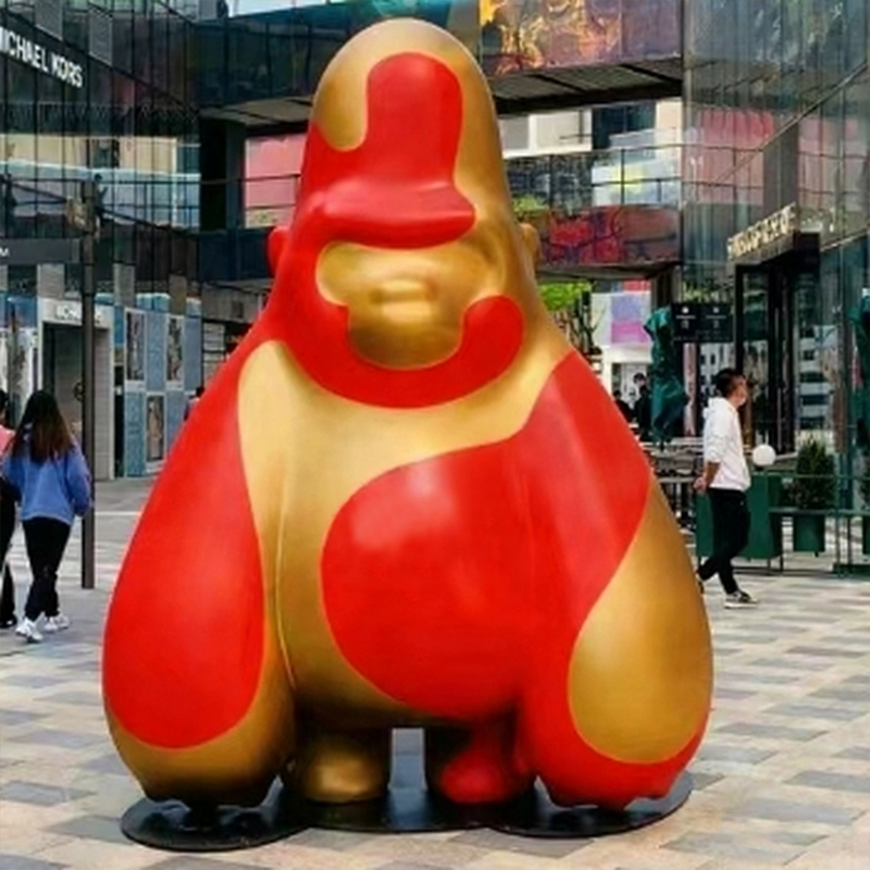 ফাইবারগ্লাস কার্টুন গরিলা ভাস্কর্য