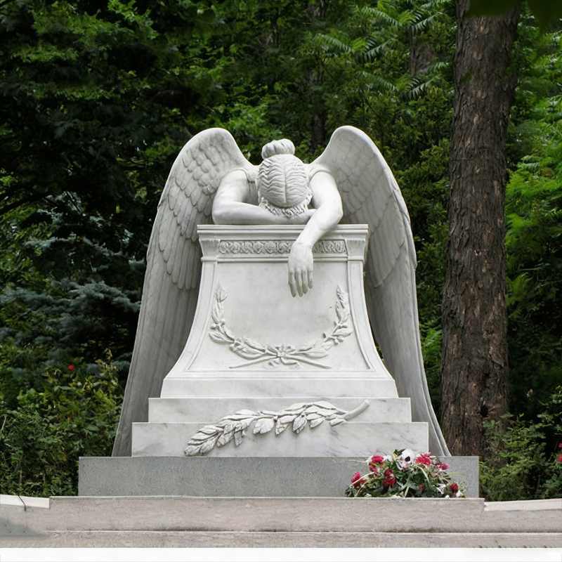 নমিত-মাথা দেবদূত মার্বেল সমাধি পাথর