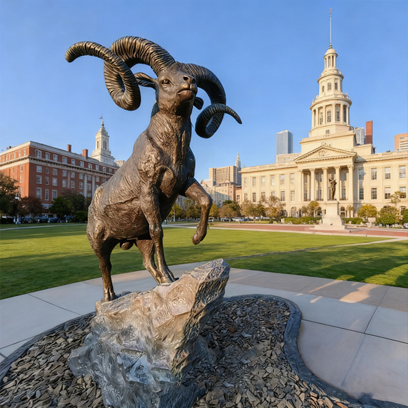 ব্রোঞ্জ বিগ হর্ন রাম ভাস্কর্য – আউটডোর বাগান সজ্জা